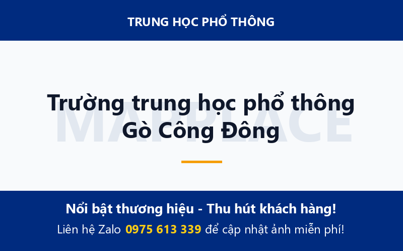 Trường trung học phổ thông Gò Công Đông