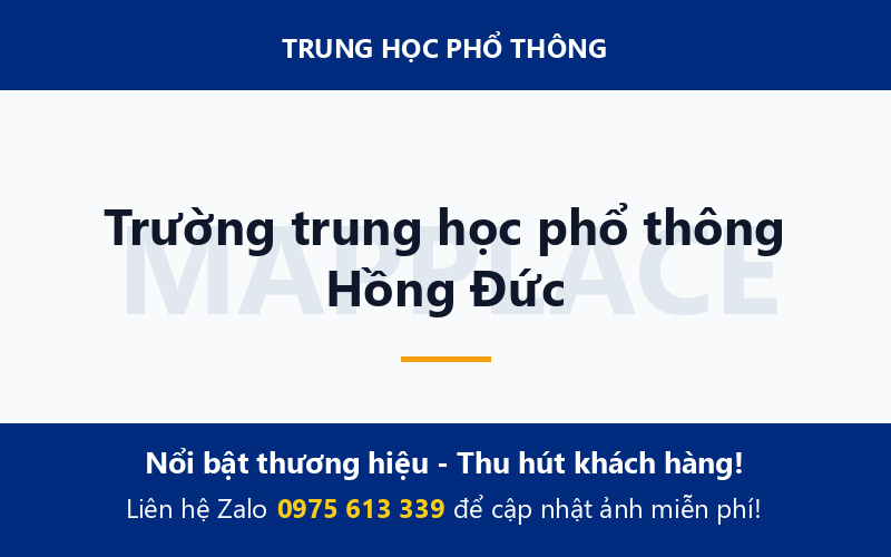 Trường trung học phổ thông Hồng Đức