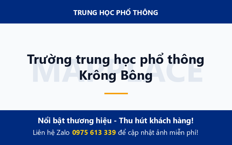 Trường trung học phổ thông Krông Bông