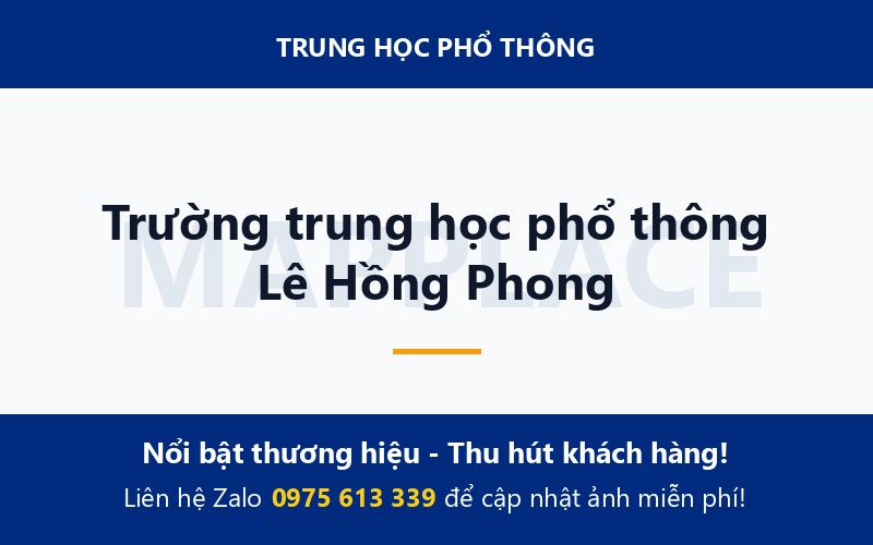 Trường trung học phổ thông Lê Hồng Phong