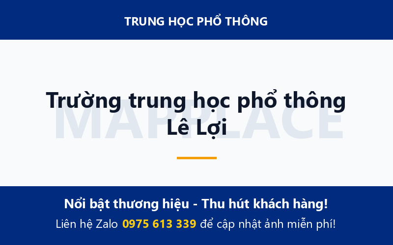 Trường trung học phổ thông Lê Lợi