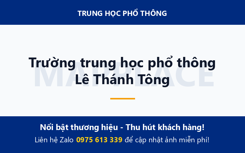 Trường trung học phổ thông Lê Thánh Tông