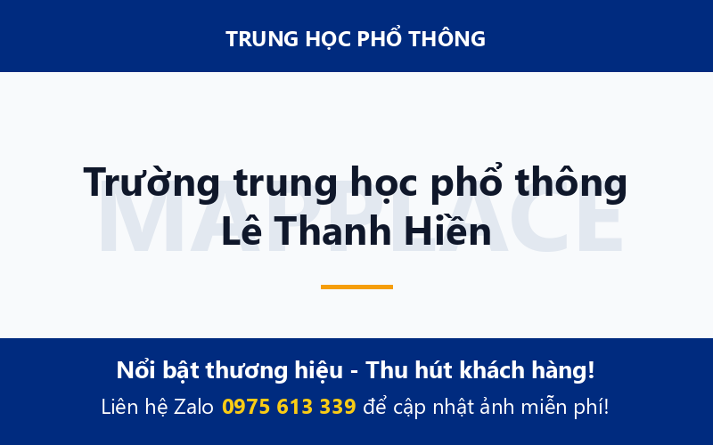 Trường trung học phổ thông Lê Thanh Hiền