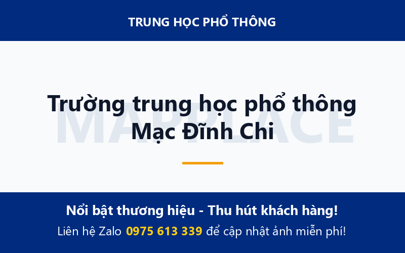 Trường trung học phổ thông Mạc Đĩnh Chi