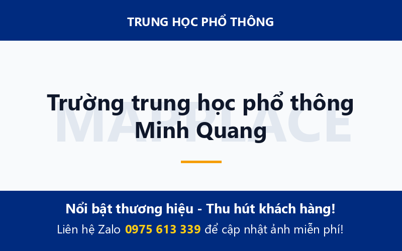 Trường trung học phổ thông Minh Quang