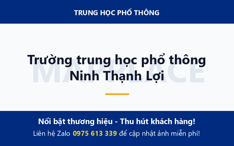 Trường trung học phổ thông Ninh Thạnh Lợi