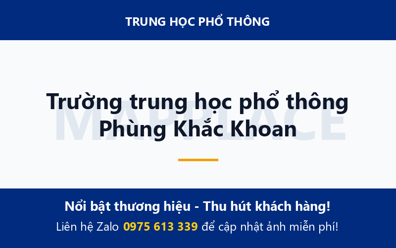 Trường trung học phổ thông Phùng Khắc Khoan