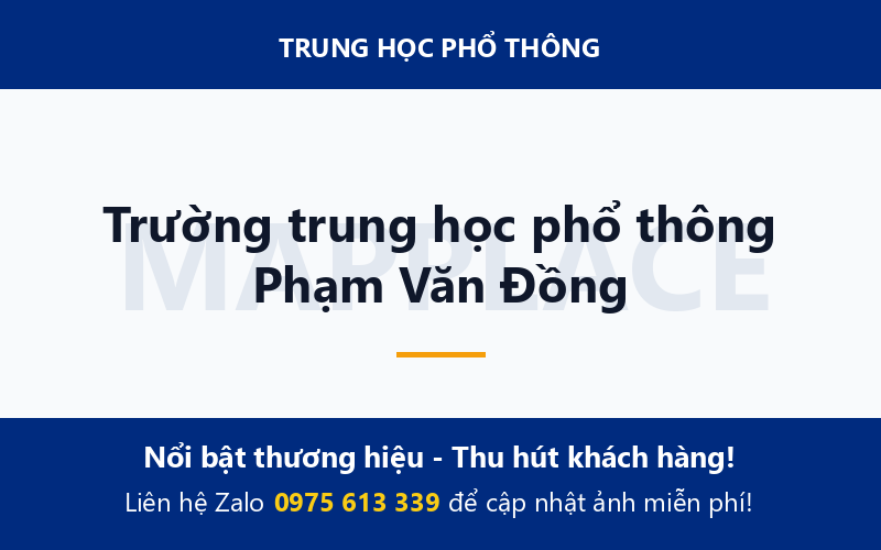 Trường trung học phổ thông Phạm Văn Đồng