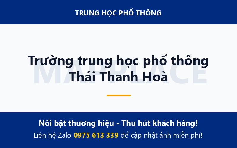 Trường trung học phổ thông Thái Thanh Hoà