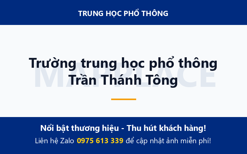 Trường trung học phổ thông Trần Thánh Tông