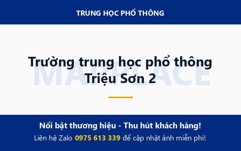 Trường trung học phổ thông Triệu Sơn 2