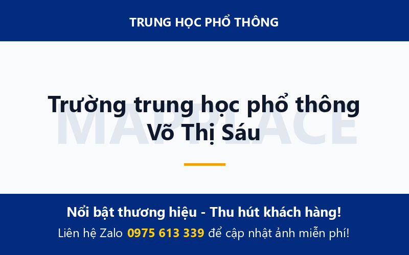 Trường trung học phổ thông Võ Thị Sáu