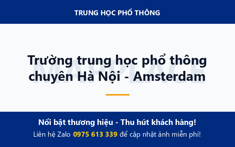 Trường trung học phổ thông chuyên Hà Nội - Amsterdam