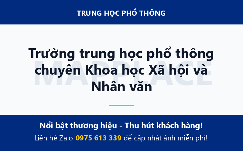 Trường trung học phổ thông chuyên Khoa học Xã hội và Nhân văn