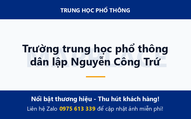 Trường trung học phổ thông dân lập Nguyễn Công Trứ