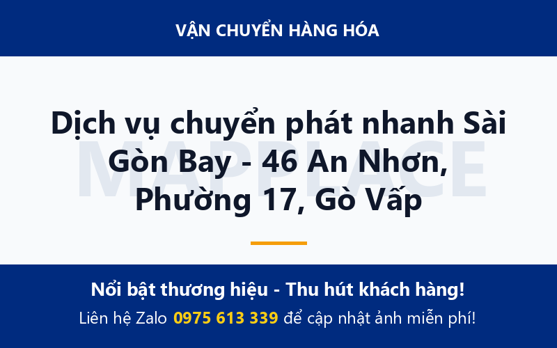 Dịch vụ chuyển phát nhanh Sài Gòn Bay - 46 An Nhơn, Phường 17, Gò Vấp