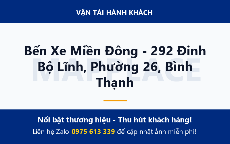 Bến Xe Miền Đông - 292 Đinh Bộ Lĩnh, Phường 26, Bình Thạnh