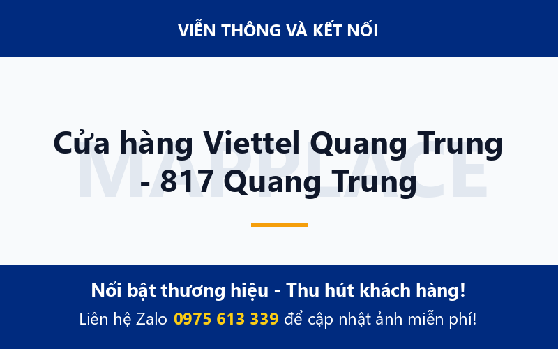 Cửa hàng Viettel Quang Trung - 817 Quang Trung